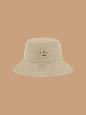 Bucket Hat - First Coffee